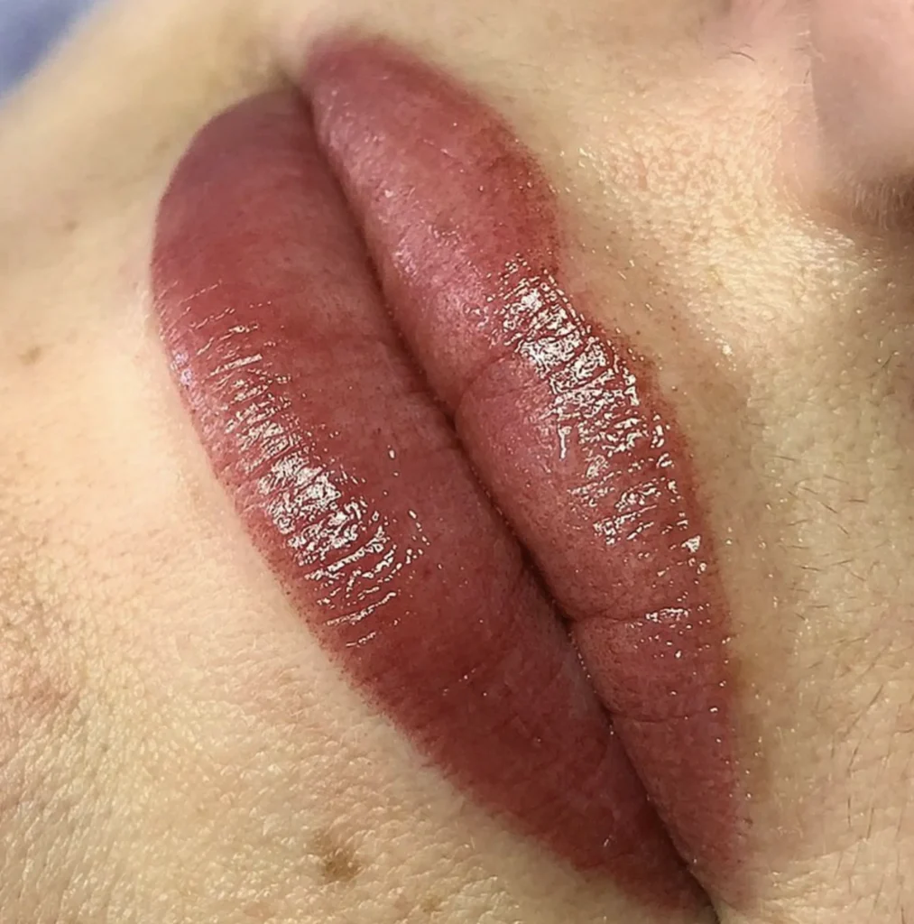lip tint tattoo